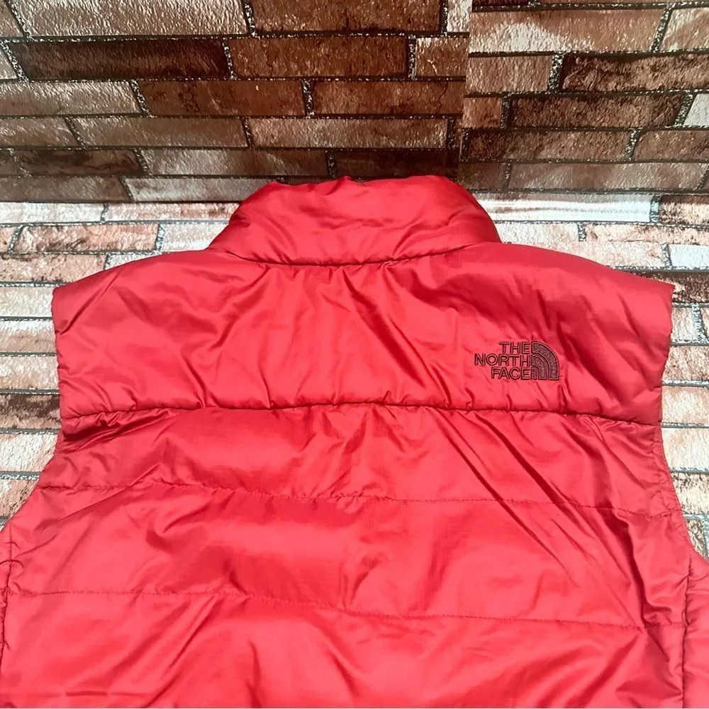 The North Face Puffer Red Full zip Vest M